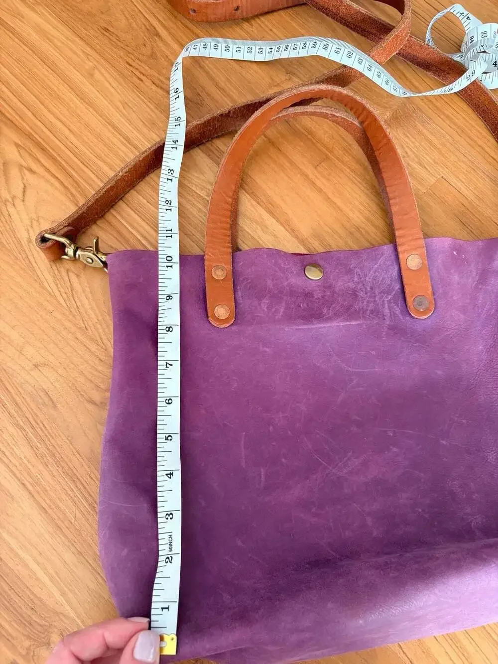 KMM & Co. Pink Bulldog Mini Tote Bag with Crossbody Strap
